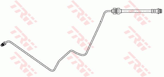 Bromsslang, Bakaxel, Inre, Bakaxel vänster, Vänster Trw PHD1148 TRW