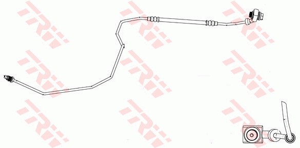 Bromsslang, Bakaxel, Ytter, Bakaxel höger, Höger Trw PHD1162 TRW