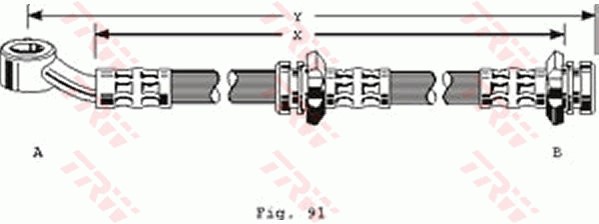 Bromsslang, Framaxel, Höger, Vänster Trw PHD128 TRW Bromsslang, Framaxel, Höger, Vänster Trw PHD128 TRW