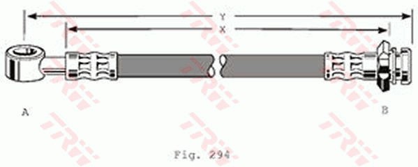 Bromsslang, Bakaxel, Höger Trw PHD211 TRW