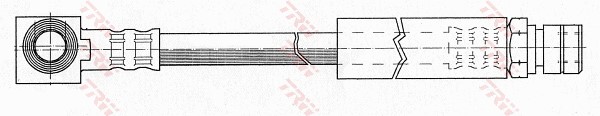 Bromsslang, Framaxel, Höger, Vänster Trw PHD244 TRW