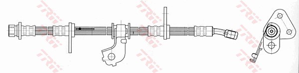 Bromsslang, Framaxel, Vänster Trw PHD550 TRW Bromsslang, Framaxel, Vänster Trw PHD550 TRW