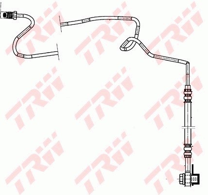 Bromsslang, Bakaxel, Ytter, Bakaxel höger, Höger Trw PHD942 TRW