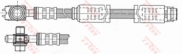 Bromsslang, Framaxel, Höger, Vänster Trw PHD946 TRW
