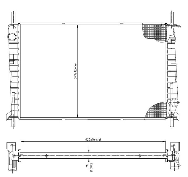 Kylare, motorkylning Tyc 710-0045 TYC