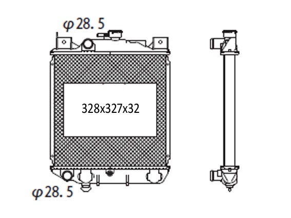 Kylare, motorkylning Tyc 735-1005 TYC