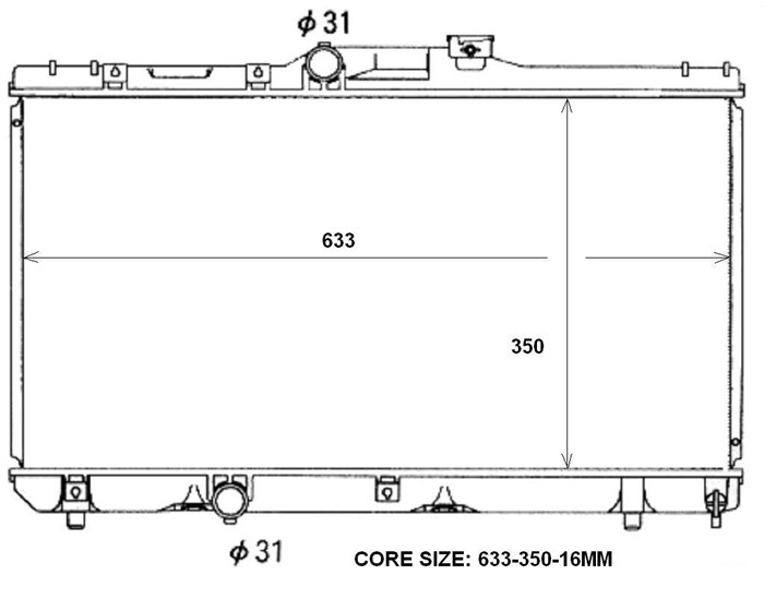 Kylare, motorkylning Tyc 736-0047 TYC