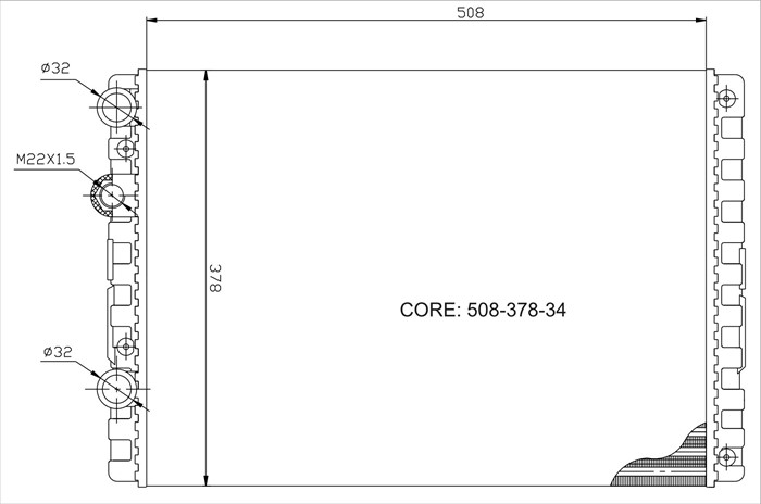 Kylare, motorkylning Tyc 737-0024 TYC