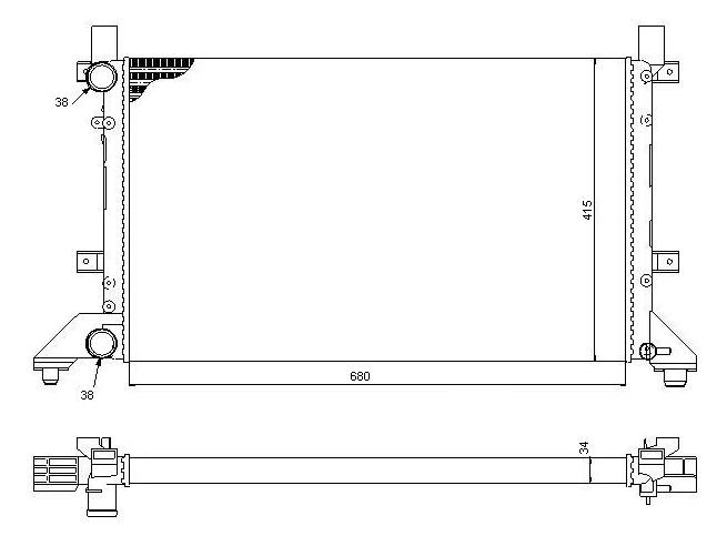 Kylare, motorkylning Tyc 737-0056 TYC