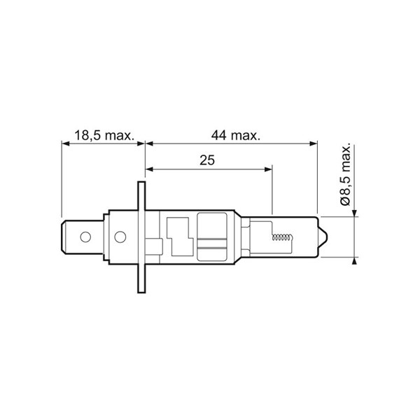 Halogenlampa VALEO ESSENTIAL H1 P14,5s VALEO