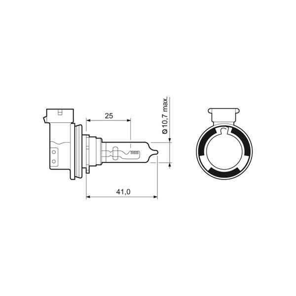 Halogenlampa VALEO ESSENTIAL H9 PGJ19-5 VALEO