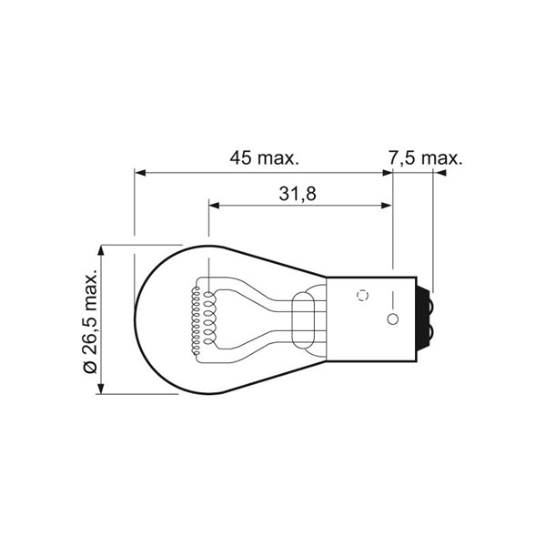 Glödlampa VALEO ESSENTIAL P21/4W BAZ15d 12V Valeo 032105 VALEO Glödlampa VALEO ESSENTIAL P21/4W BAZ15d 12V Valeo 032105 VALEO