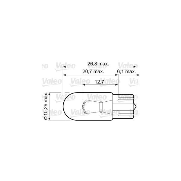 Glödlampa VALEO ESSENTIAL WY5W W2.1x9.5, Fram, Bak, Ytterspegel,  VALEO