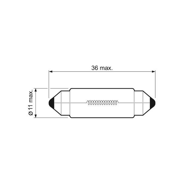 Glödlampa, innerbelysning VALEO ESSENTIAL C5w SV8,5, Bak, Fram, M VALEO