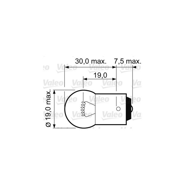 Glödlampa VALEO ESSENTIAL R10W BA15s, Bak, Fram, Fram eller bak V VALEO Glödlampa VALEO ESSENTIAL R10W BA15s, Bak, Fram, Fram eller bak V VALEO