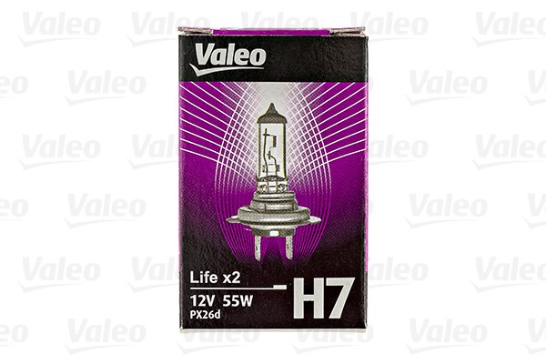 Halogenlampa VALEO LIFE x2 H7 PX26d, Fram VALEO