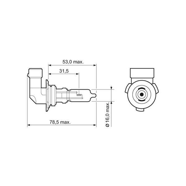 Halogenlampa VALEO BLUE EFFECT HB3 P20d VALEO Halogenlampa VALEO BLUE EFFECT HB3 P20d VALEO