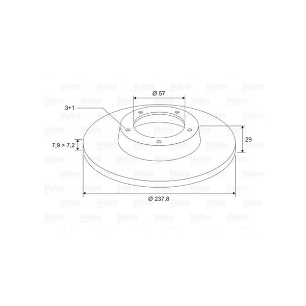 Bromsskiva Solid, Framaxel Valeo 186130 VALEO Bromsskiva Solid, Framaxel Valeo 186130 VALEO