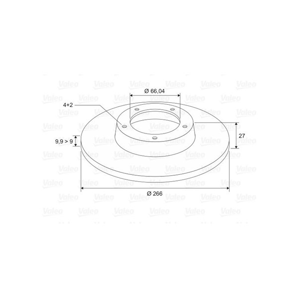 Bromsskiva Solid, Framaxel Valeo 186134 VALEO Bromsskiva Solid, Framaxel Valeo 186134 VALEO