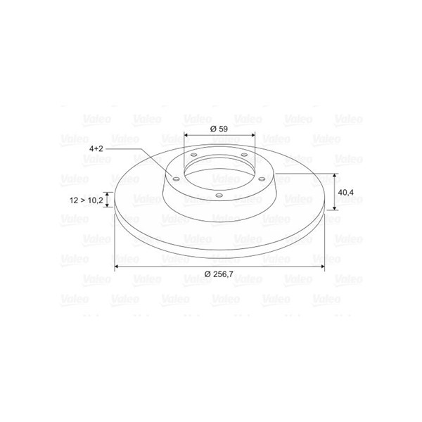 Bromsskiva Solid, Framaxel Valeo 186154 VALEO Bromsskiva Solid, Framaxel Valeo 186154 VALEO