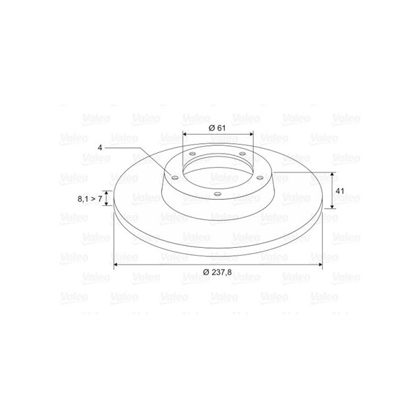 Bromsskiva Solid, Framaxel Valeo 186228 VALEO Bromsskiva Solid, Framaxel Valeo 186228 VALEO