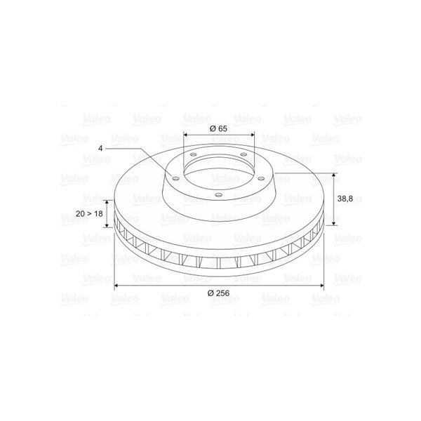 Bromsskiva Ventilerad, Framaxel Valeo 186247 VALEO Bromsskiva Ventilerad, Framaxel Valeo 186247 VALEO