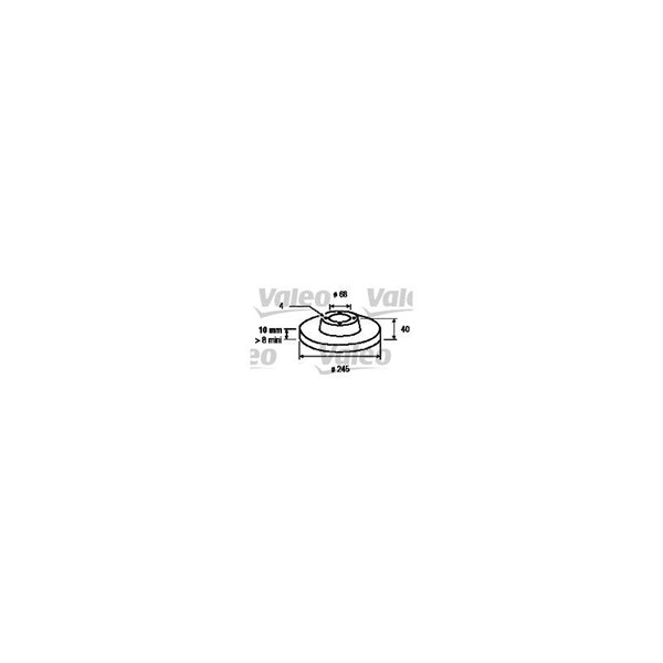 Bromsskiva Solid, Bakaxel Valeo 186292 VALEO Bromsskiva Solid, Bakaxel Valeo 186292 VALEO
