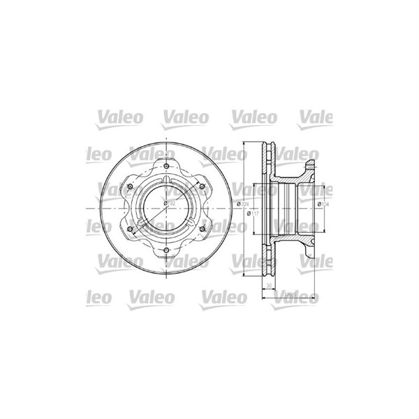Bromsskiva Ventilerad, Bakaxel Valeo 187110 VALEO Bromsskiva Ventilerad, Bakaxel Valeo 187110 VALEO