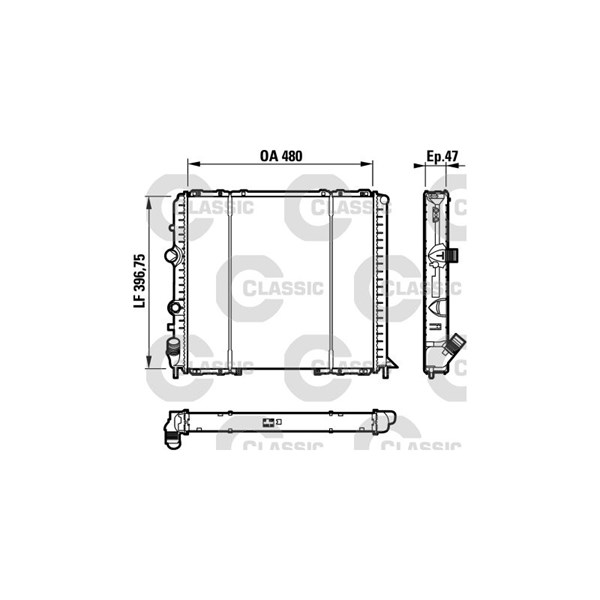 Kylare, motorkylning Valeo 232071 VALEO