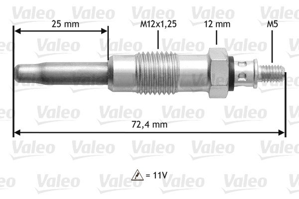 Glödstift 11V Valeo 345100 VALEO