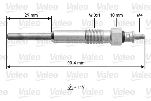Glödstift 11V Valeo 345102 VALEO