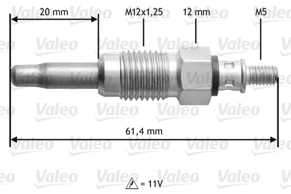 Glödstift 11V Valeo 345108 VALEO