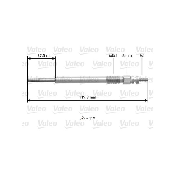 Glödstift 11V Valeo 345123 VALEO Glödstift 11V Valeo 345123 VALEO