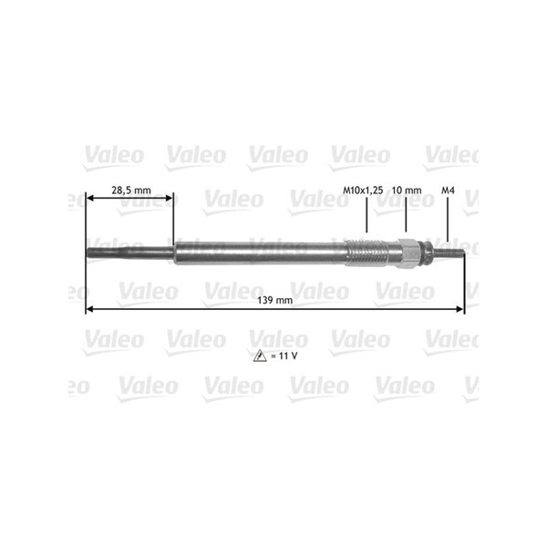 Glödstift 4,4V Valeo 345211 VALEO