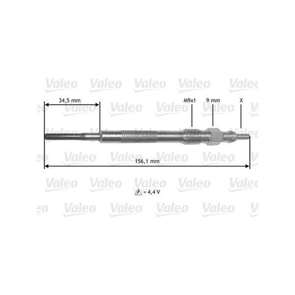 Glödstift 4,4V Valeo 345219 VALEO