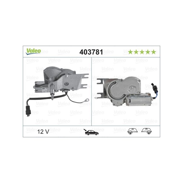 Torkarmotor 12V, Bak Valeo 403781 VALEO