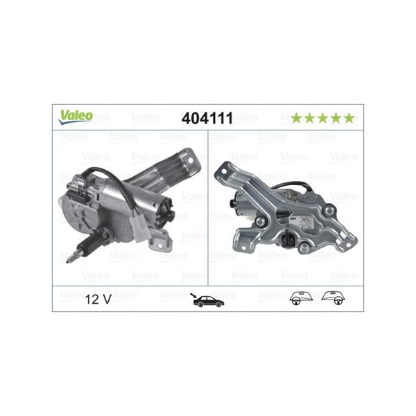 Torkarmotor 12V, Bak Valeo 404111 VALEO