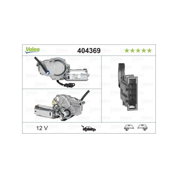 Torkarmotor 12V, Bak Valeo 404369 VALEO