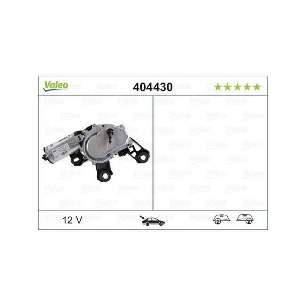 Torkarmotor 12V, Bak Valeo 404430 VALEO