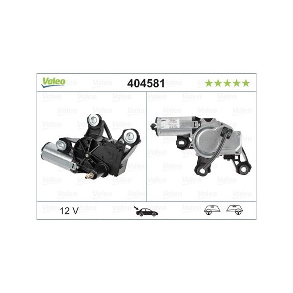 Torkarmotor 12V, Bak Valeo 404581 VALEO