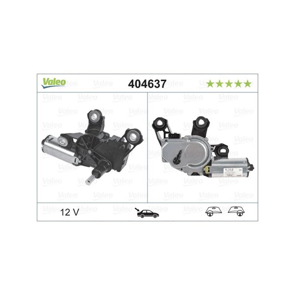 Torkarmotor 12V, Bak Valeo 404637 VALEO Torkarmotor 12V, Bak Valeo 404637 VALEO