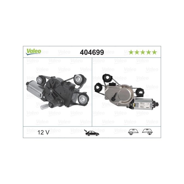 Torkarmotor 12V, Bak Valeo 404699 VALEO