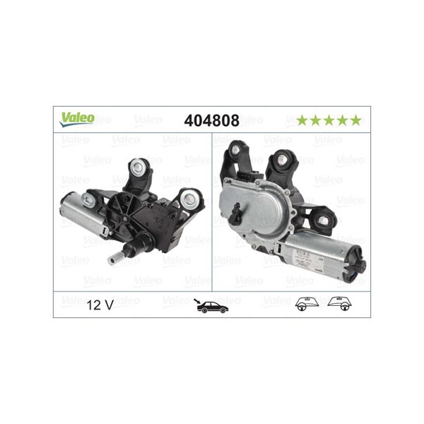 Torkarmotor 12V, Bak, Vänster Valeo 404808 VALEO