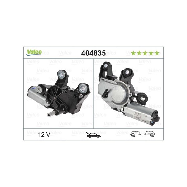 Torkarmotor 12V, Bak Valeo 404835 VALEO