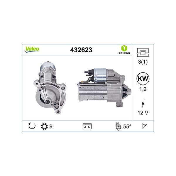 Startmotor 12V Valeo 432623 VALEO