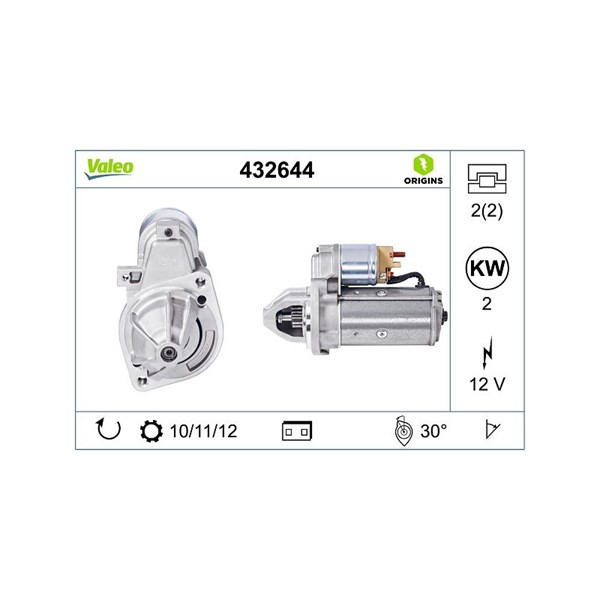 Startmotor 12V Valeo 432644 VALEO
