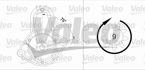 Startmotor 12V Valeo 436053 VALEO