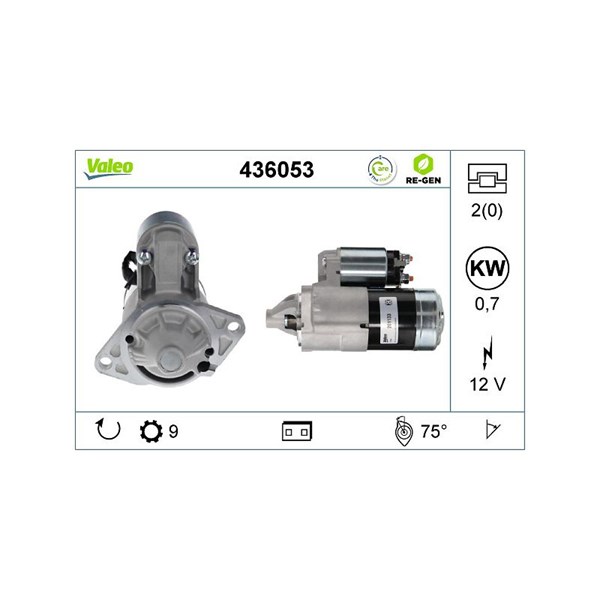 Startmotor 12V Valeo 436053 VALEO