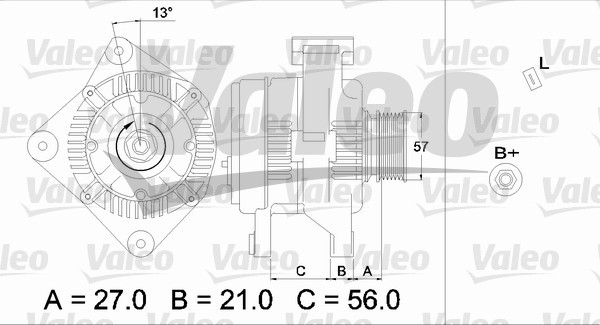 Generator 14V 80A Valeo 436702 VALEO