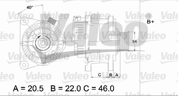 Generator 14V 97A Valeo 437193 VALEO